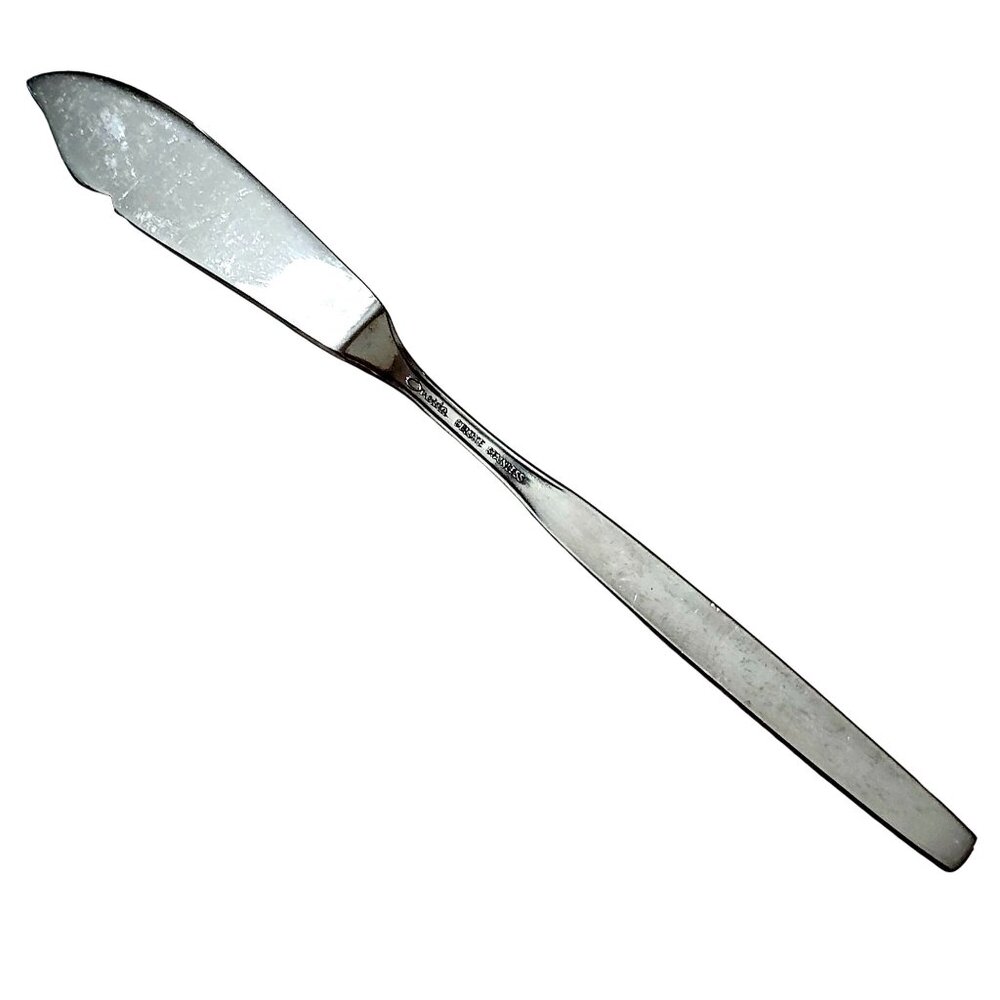 Oneida Spanish Mood Butter Knife 6.5" ornate handle vintage flatware piece - Picture 6 of 11